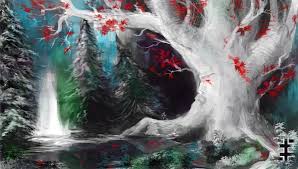 Heart Tree At Winterfell Tree Painting A Song Of Ice And Fire Abstract Artwork