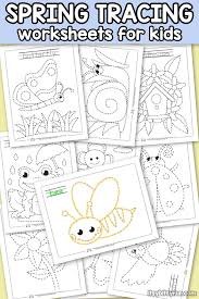 Free preschool printing practice printable activity worksheets. Spring Tracing Worksheets Itsybitsyfun Com