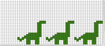 Tricksy Knitter Charts Dinosaur Diplodocus Knitting