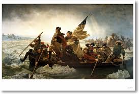 George washington's plan of attack included three different crossings of the delaware river on christmas night. Amazon Com George Washington Crossing The Delaware New Fine Arts Poster Office Products