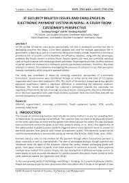 Pada tanggal 15 januari 2019 saya melaporkan masalah ini ke no 14042 layanan merchant dikarenakan. Pdf It Security Related Issues And Challenges In Electronic Payment System In Nepal A Study From Customer S Perspective