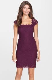 Plum Lace Cocktail Dress Women Wedding Guest Dresses Lace Sheath Dress Adrianna Papell Lace Dress