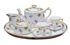 Petite Floral Girls Tea Set Free Tea Included Roses And Teacups Miniature Tea Set Childrens Tea Sets Mini Tea Set