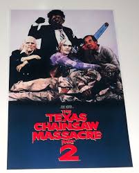 The Texas Chainsaw Massacre 2 "BREAKFAST CLUB" Poster 1986 Horror 19"x13"