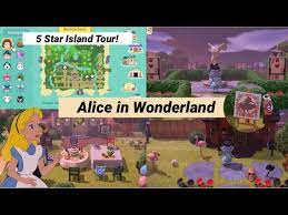 New horizons by scanning our qr codes home design id alice in wonderland Alice In Wonderland Disney 5 Star Island Tour In Animal Crossing New Horizons Dream Address Youtube