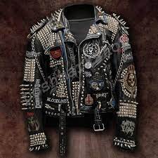 Handmade Heavy Metal Multi Studs Genuine Cowhide Leather Etsy In 2021 Punk Jackets Studded Leather Jacket Metal Clothing