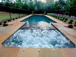 Spa Incorporated Into Pool Sun Pod Water Feature Cascade Pools Pool Spa Pool Rectangular Pool