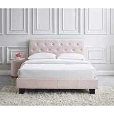 Low modern bed with footboard seating home. House Of Hampton Houck Tufted Low Profile Platform Bed Reviews Wayfair