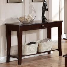 Wooden Console Table With One Drawers Brown Benzara Wooden Console Table Living Room Wood Wooden Console
