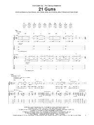 Green Day 21 Guns Sheet Music Pdf Notes Chords Pop Score Guitar Ensemble Download Printable Sku 165698