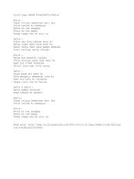 Yang selalu datang di dalam mimpiku. Lirik Lagu Ombak Rindu