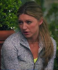 WornOnTV: Savi's striped dress with lace sleeves and navy vest