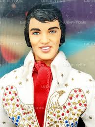 Elvis in White Eagle Jumpsuit Timeless Treasures Doll 2000 Mattel 28570