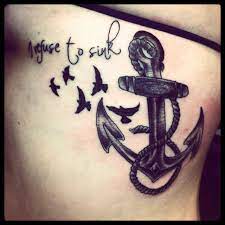 Future tattoos new tattoos tatoos bird tattoos feather tattoos skull tattoos tattoo drawings i tattoo anchor drawings. I Refuse To Sink Anchor Tattoo Ink Irefusetosink