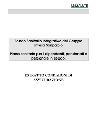 Fondo pensioni cariplo fondo pensioni per il personale cariplo. Unisalute Fondo Sanitario Integrativo Gruppo Intesasanpaolo