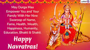 May your life be overladed with the happiness and blessings of goddess durga. Happy Sharad Navratri 2020 Wishes Hd Images Whatsapp Sticker Messages Sms Gif Greetings Quotes And Facebook Photos To Send To Family And Friends Latestly