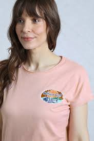 Seashore Organic Cotton Back Print Graphic T-Shirt Dusty Rose