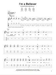 I M A Believer By The Monkees Easy Guitar Tab Guitar Instructor Easy Guitar Guitar Tabs Easy Guitar Tabs