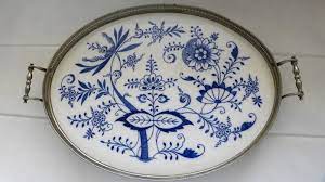 Shop allmodern for modern and contemporary extra large (over 17 w) decorative trays to match your style and budget. Large Oval Serving Tray With Zwiebelmuster Decor Catawiki