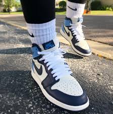 Air Jordan 1 Retro High Og Obsidian University Blue In 2020 Air Jordans Womens Basketball Shoes Nike Fashion Sneakers