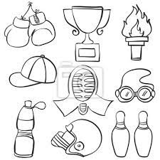 In einer traumlage, direkt an einem donauseitenarm entsteht the shore: Sammlung Sportgerate Hand Zeichnen Doodles Fototapete Fototapeten Skizzenhaften Bowling Boxen Myloview De