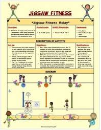 Jigsaw Fitness 30 Puzzle Cutouts Activity Plan Elementary Physical Education Health And Physical Education Physical Education Lessons