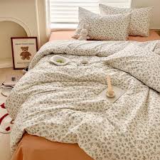 Twin Size Yellow Floral Duvet Cover Set