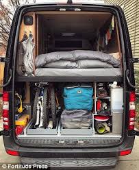 Snuggle Up The Van Is Loaded With Everything The Couple Might Need For A Life On The Road Sprinter Van Camper Mercedes Sprinter Camper Sprinter Camper