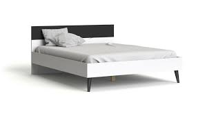 Eine matratze in 160x200 cm ist optimal für ein großes doppelbett. Bettgestell Oslo Bett 160 X 200 Cm Weiss Schwarz Gunstig Mobel Kuchen Buromobel Kaufen Froschkonig24