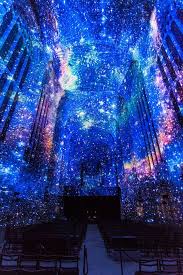 The telescope is fixed to point directly up at the sky. Projection Mapping Turns 16th Century Chapel Into Stunning Work Of Contemporary Art In 2020 Starry Night Sky Night Skies Light Art