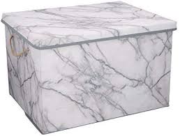 Urbandesign Aufbewahrungsbox Aufbewahrung Lagerung Box Kiste Faltbar Mit Deckel Und Trageseil Aus Stoff In Marmor Optik Xl Aufbewahrungsbox Box Aufbewahrung
