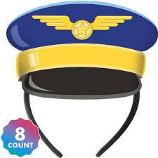 Airplane Pilot Paper Hats 8ct Paper Hat Airplane Pilot Airplane Birthday