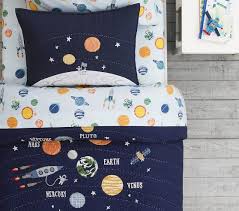 Solar System Glow In The Dark Sheet Set Pillowcases Pottery Barn Kids