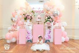 Como hacer centros de mesa para primera comunion facilmentente. Decoracion De Bautizos Para Ninos Y Ninas Tendencias 2019 Baptism Decorations Girl Birthday Decorations Christening Balloons