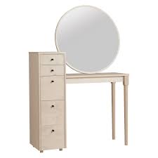 For someone who has just a few lotions and potions, you wouldn't require too much storage space to store them and hence can opt for dressing tables with a single or double drawer. Emil Birch Dressing Table With Storage Dressing Table Storage Wooden Dining Room Chairs Fire Pit Table Chairs