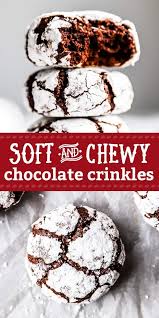 Chewy Chocolate Crinkle Cookies Chocolate Crinkle Cookies Recipe Dessert Recipes Easy Crinkle Cookies Recipe