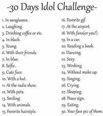 30 Days Idol Challenge Sebastian Stan 30 Day Music Challenge 30 Days Photo Challenge Music Challenge