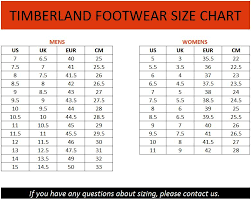 49 cogent timberland width size chart