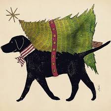 Black Lab Christmas Steven Fowler Dog Art Black Dog Labrador