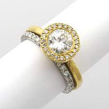 Etruscan Round Diamond Gold Ring Gold Rings Engagement Ring Inspiration Gold Diamond Rings