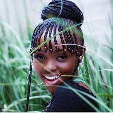 Not only do we have 11 fantastic ideas for short bangs, but we can also help you find the perfect short bangs for your face shape. Straight Up Hair Style With Beads 17 Best Ghana Weaving Styles Braids Hairstyles For 2020 Instead Of Classic Box Braids Supermodel Jourdan Dunn Edged Up Her Style By Incorporating