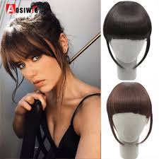 This model has long hair with a lot of layering around the shoulders to give it movement and less weight. Costumes Reenactment Theatre Fashion High Temperature Silk Long Straight Hair Black Lady Wig Blunt Bangs Clothing Shoes Accessories Quiebre Cl