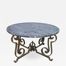 29 w joslin coffee table dimpled brass sheet metal gunmetal iron base. Gilbert Poillerat Gilbert Poillerat Round Wrought Iron Coffee Table With Astrolabe Center