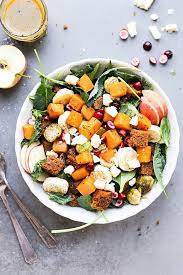 Autumn Harvest Panzanella Salad With Pumpkin Bread Floating Kitchen Recipe Vegetarian Salad Recipes Salad Recipes Whole Food Recipes