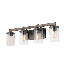 Union Rustic Gleeson 4 Light Vanity Light Wayfair Farmhouse Vanity Lights Farmhouse Vanity Vanity Light Bar