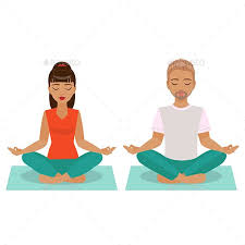 Young Man And Woman Doing Yoga How To Do Yoga Human Logo Young Man