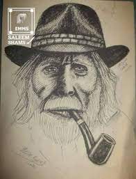 مدونة شمس رسمة وجه رجل يدخن بالخطوط blog male sketch blog posts