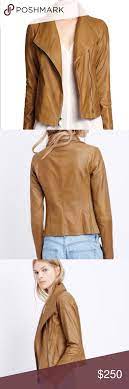 Vince Tan Fennel Scuba Leather Moto Jacket Xs Amazing Leather Jacket By Vince Great Preowned Condition With Tons Jackets Leather Moto Jacket Leather Jacket