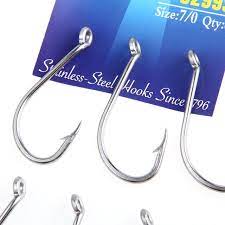 Fish King 1pack Brand Fishing Hook 8299s Faultless Octopus Series Stainless Steel Fishhook Saltwater Bass 7 0 Steel Fish Hook Stainless