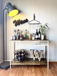 Ikea Table Turned Bar Cart Ikea Bar Ikea Laptop Table Ikea Vittsjo